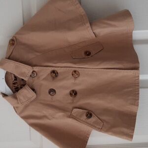 baby Gap NWT Tan Double-Breasted Cape Coat